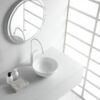 Luna waskom rond 32,5 x 14 cm keramiek glans wit