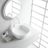 Sofia waskom rond 44 x 44 x 13,5 cm keramiek glans wit
