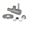 Minimal hoekstopkraan 3/8" x 3/8" of knel 10 mm geborsteld staal PVD