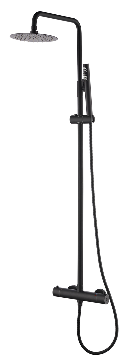 24.3725.jpg Tivaro thermostatische regendoucheset opbouw mat zwart