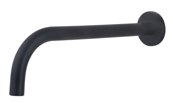 29.2031.jpg Slim 18mm uitloop rond 25cm 1/2" mat zwart