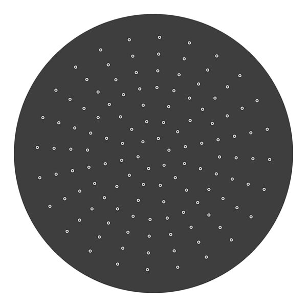 UniMatch hoofddouche rond 30 x 0,8 cm mat zwart