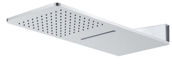 29.3808.jpg Wandhoofddouche met waterval vierkant 600 x 25 mm chroom