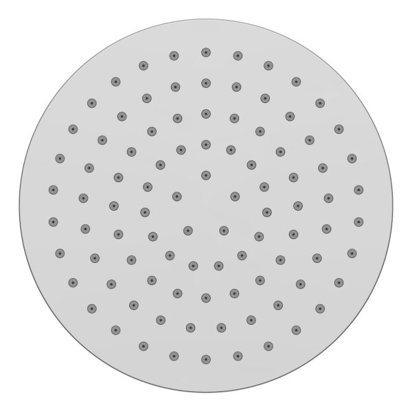 UniMatch hoofddouche rond 20 x 1,2 cm chroom