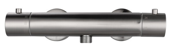 Rio thermostatische douchemengkraan 12 cm geborsteld staal