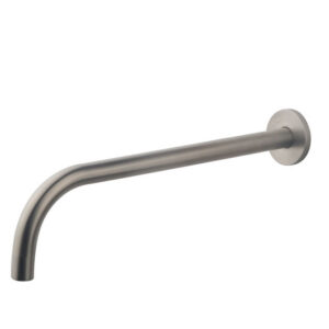 Slim 18mm uitloop rond 30cm 1/2" geborsteld staal PVD