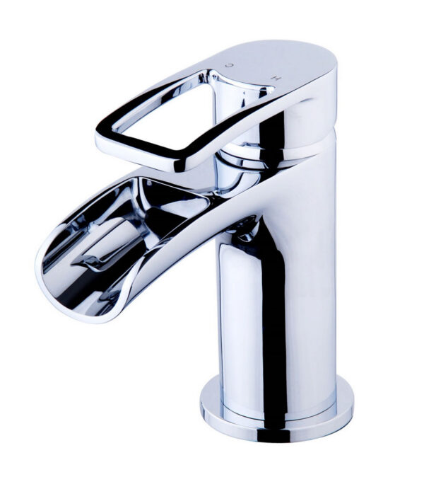 29.4210.jpg Alegra wastafelkraan waterval met clickwaste chroom