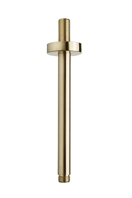29.5810.jpg UniMatch douchearm met plafondbevestiging 20 cm geborsteld messing PVD