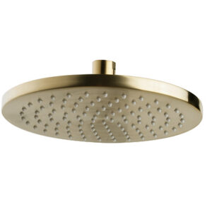 UniMatch hoofddouche rond 20 x 1,2 cm geborsteld messing PVD