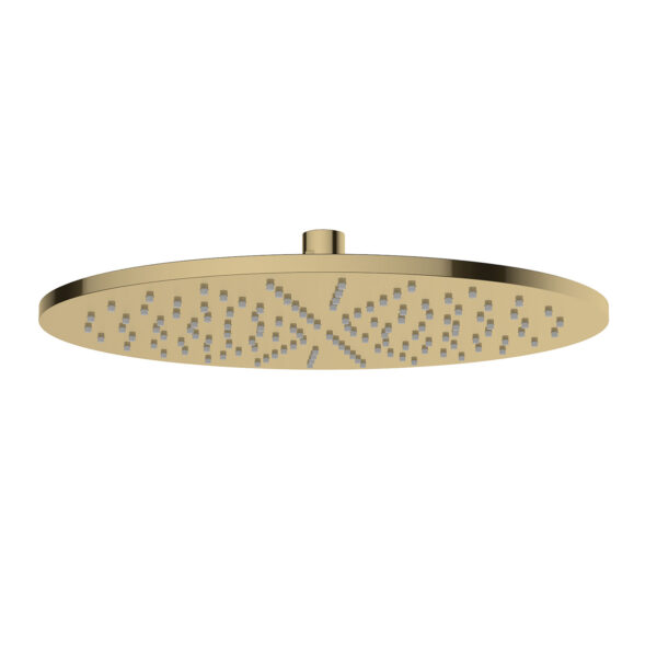 UniMatch hoofddouche rond 30 x 0,8 cm geborsteld messing PVD