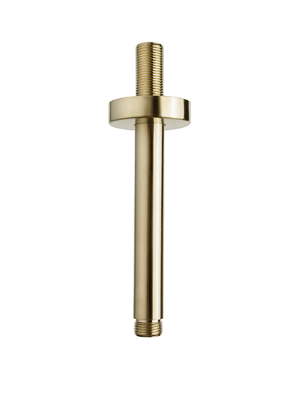 29.5860.jpg UniMatch douchearm met plafondbevestiging 15 cm geborsteld messing PVD