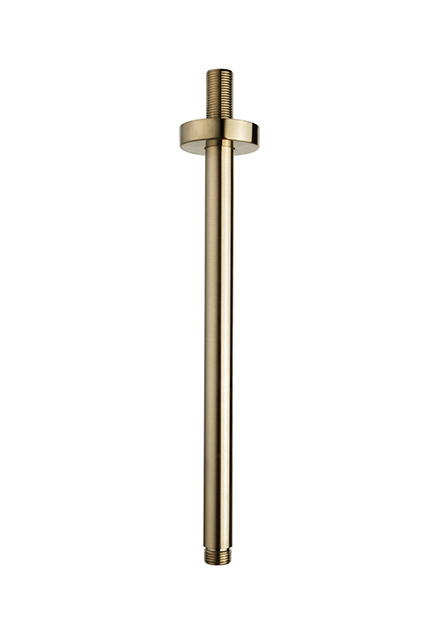 29.5861.jpg UniMatch douchearm met plafondbevestiging 30 cm geborsteld messing PVD