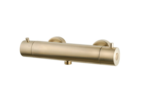 Caral Cool Touch thermostatische douchemengkraan geborsteld messing PVD
