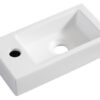 Rhea S mini fontein links 36,5 x 18 x 9 cm keramiek mat wit