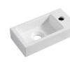 Rhea S mini fontein rechts 36,5 x 18 x 9 cm keramiek mat wit