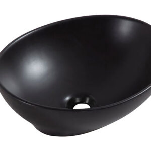32.2411.jpg Barco waskom ovaal 40 x 33 x 14,5 cm keramiek mat zwart