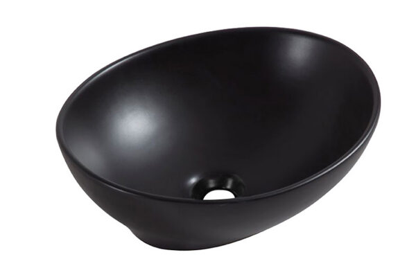 32.2411.jpg Barco waskom ovaal 40 x 33 x 14,5 cm keramiek mat zwart