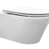 Vesta wandcloset rimless met Flatline toiletzitting softclose en quick release glans wit
