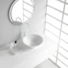 Circle waskom rond 42 x 15 cm keramiek glans wit