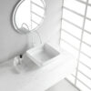 32.3406201.jpg Piazza waskom vierkant 40 x 40 x 15 cm keramiek glans wit