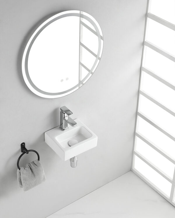 Leto mini fontein 28 x 24, 5 x 9 cm keramiek glans wit