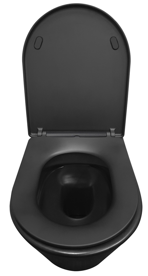 32.3412202.jpg Vesta wandcloset rimless met Shade slim toiletzitting softclose en quick release mat zwart