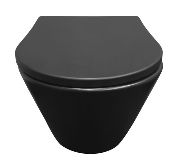 32.3412203.jpg Vesta wandcloset rimless met Shade slim toiletzitting softclose en quick release mat zwart
