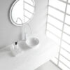 Kimo waskom rond 28 x 10 cm keramiek glans wit