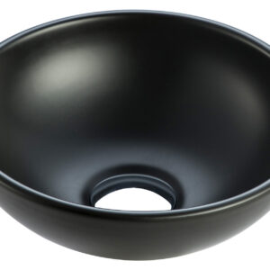 32.3414.jpg Kimo waskom rond 28 x 10 cm keramiek mat zwart