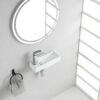 Trim mini fontein links 38 x 14 x 8 cm keramiek glans wit