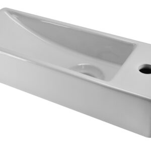 32.3437.jpg Trim mini fontein rechts 38 x 14 x 8 cm keramiek glans wit