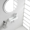 Trim mini fontein rechts 38 x 14 x 8 cm keramiek glans wit