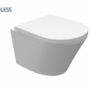 32.3451.jpg Vesta junior wandcloset rimless verkort met Vesta Junior toiletzitting softclose en quick release glans wit