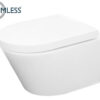 Vesta wandcloset rimless met Vesta toiletzitting softclose en quick release glans wit