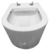 Flow wandcloset rimless met nano coating met Flow toiletzitting softclose en quick release glans wit