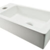 Rhea S mini fontein links 36,5 x 18 x 9 cm keramiek glans wit