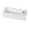 Rhea S mini fontein rechts 36,5 x 18 x 9 cm keramiek glans wit