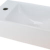 Rhea XXS fontein links 30,5 x 18 x 11 cm keramiek glans wit