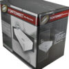 Fonteinset Rhea S mini met fontein links glans wit, kraan, sifon en afvoerplug chroom