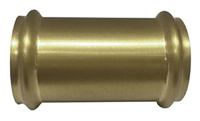 33.3565.jpg UniMatch buisverbinder 32 mm geborsteld messing PVD