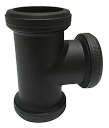 33.3568.jpg UniMatch buisverbinder T-stuk 32 mm mat zwart