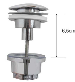 UniMatch clickwaste afvoerplug 5/4" chroom