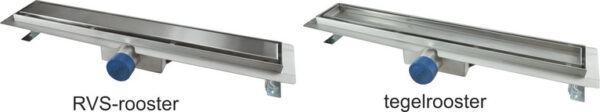 Tegelrooster voor douchegoot 60 x 7 cm RVS