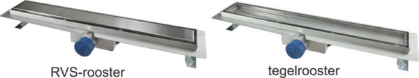Tegelrooster voor douchegoot 80 x 7 cm RVS