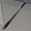 Glasrooster voor douchegoot 80 x 7 cm glanzend zwart