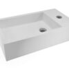 Lotte fontein rechts 40 x 22 x 10 cm solid surface mat wit