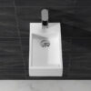 Lotte fontein rechts 40 x 22 x 10 cm solid surface mat wit