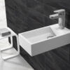 Lotte fontein rechts 40 x 22 x 10 cm solid surface mat wit