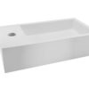 Lotte fontein links 40 x 22 x 10 cm solid surface mat wit