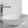 Kim waskom ovaal 59 x 35 x 11 cm solid surface mat wit